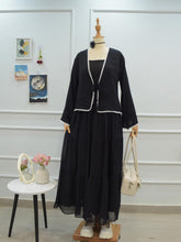 YUNA - 4 TIERED BLACK CHIFFON SKIRT